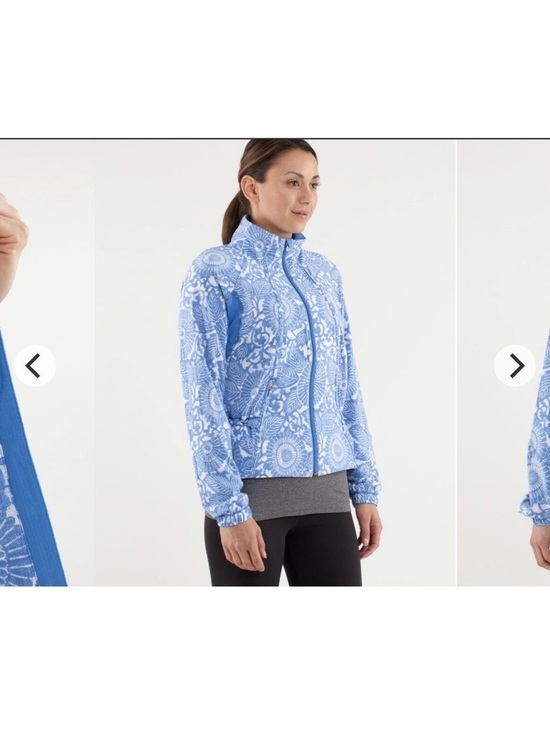 lululemon athletica Jackets & Blazers - Lululemon Travel to Track Blue Floral Print Women's Jacket size 10